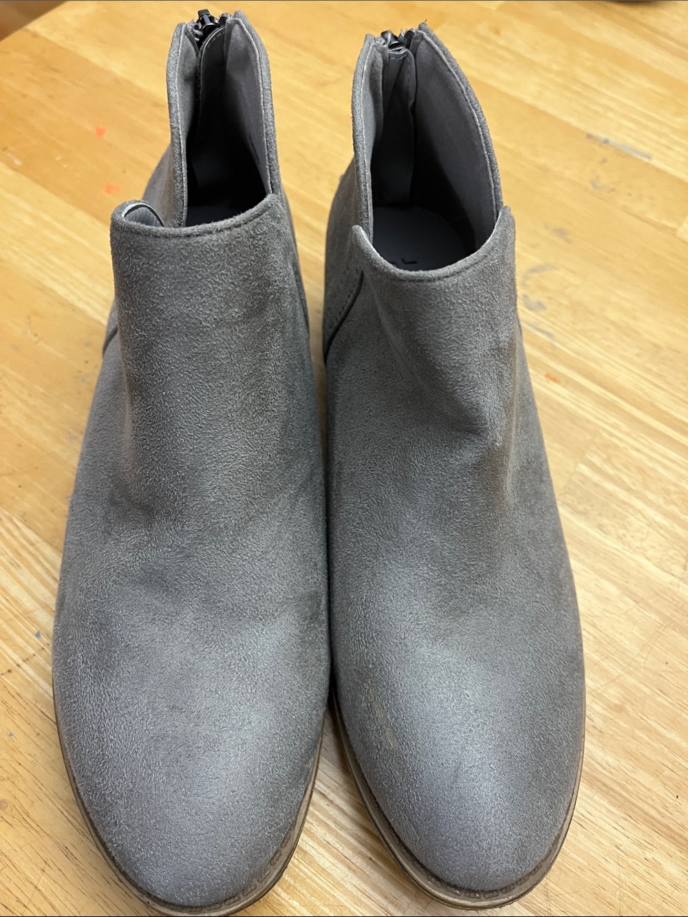 Journee Collection Gray Ankle Boots